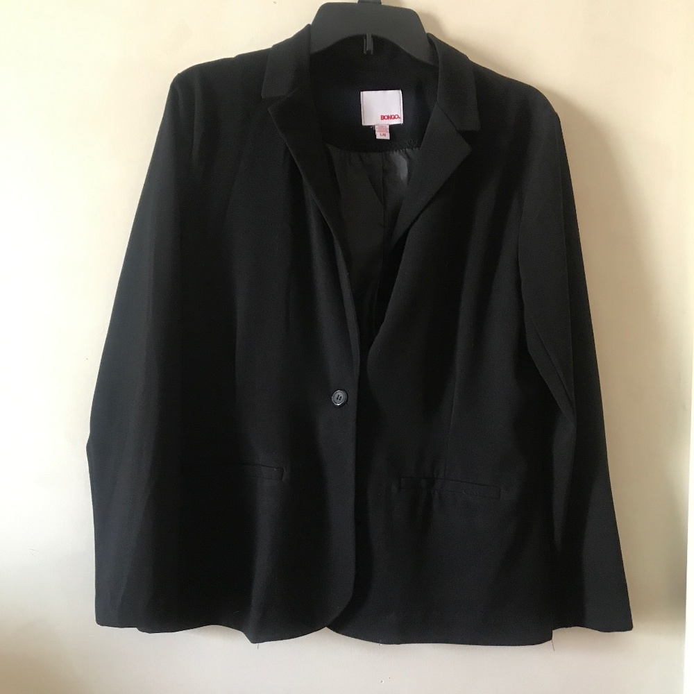 Bongo Single Button Blazer. Black. Large - image 1